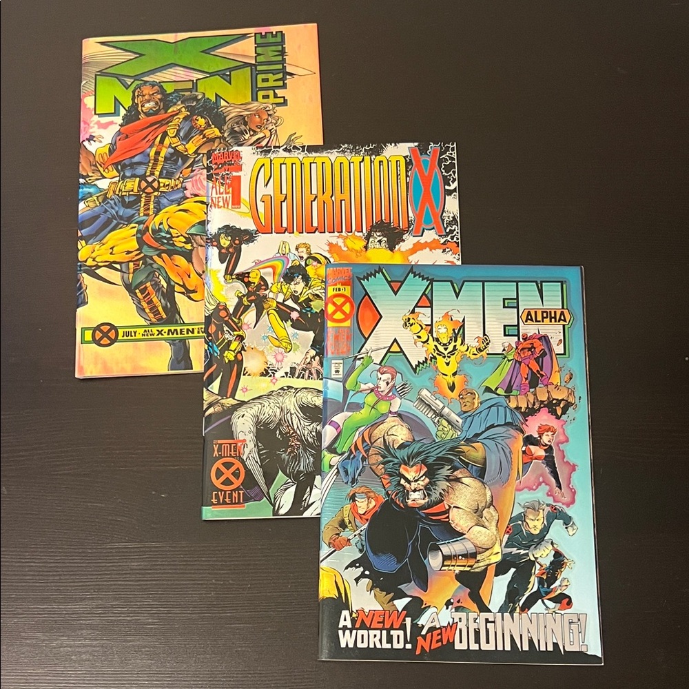 X-Men Set of Metallic Cover Comic Books